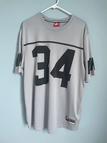 Nike Bo Jackson #34 Gray Football Jersey Shirt Size XL 647865-012 Cover