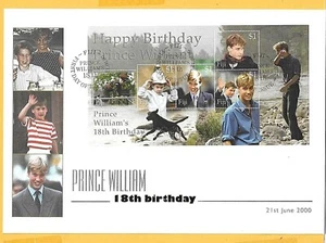 FIJI 2000 Westminster FDC - PRINCE WILLIAM'S 18th BIRTHDAY M/sheet - Shs Fdi - Picture 1 of 1