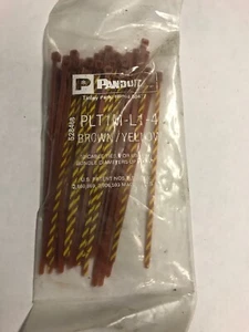 Panduit PLT1M-L1-4 4” Brown/yellow Zip Ties Made In USA - Picture 1 of 3
