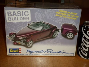 PLYMOUTH PROWLER CAR with TRAILER, Plastic Model Car Kit, Scale 1/25 - Picture 1 of 6