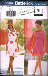 5509 Vintage Butterick Sewing Pattern Misses 1990s Lined Easy Dress UNCUT OOP 10 - Picture 1 of 2