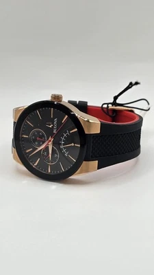 Bulova Futuro Reloj Hombre Multifunción Tono Oro Rosa Acero Inoxidable Cuarzo 97C111 Foto 1 de 4