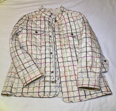 Coach Women’s Quilted Plaid Jacket Size M Multicolor Check Long Sleeve - Image 1 of 4