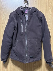 Cappotto Berna donna XL marrone fodera trapuntata giacca tasche interne con cappuccio zip intera - Foto 1 di 6