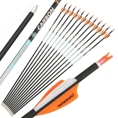 32" Pure Carbon Arrows SP300-1000 Vanes .003" Compound RecurveBow Hunting Target - Image 1 of 4