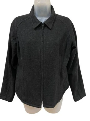 Ibex Womens Black Wool Zip-Up Jacket M - Image 1 of 4