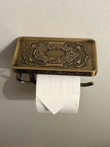 Antik Messing Badezimmer Toilettenpapier Halter Wandhalterung Rolle Tissue Aufbewahrung NEU - Bild 1 von 3