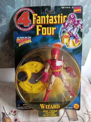 Figura de acción Fantastic Four Wizard Toy Biz 1996 Marvel Comics disco disparo nuevo Foto 1 de 4