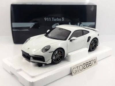 Minichamps 1:18 Porsche 911 Turbo S Coupe Sport Design 2021 White *All Opening* - Image 1 of 4