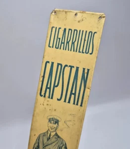 ANTIGUO Y MUY RARO ORIGINAL ARGENTINA CABRESTÁN CIGARRILLOS CELULOIDE Y LETRERO DE METAL - Imagen 1 de 9