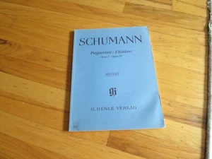 Schumann Paganini Studies Op 3 & 10 for Piano Solo Henle Urtext Sheet Music Book - Picture 1 of 2
