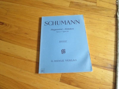 Schumann Paganini Studies Op 3 & 10 for Piano Solo Henle Urtext Sheet Music Book - Image 1 of 2