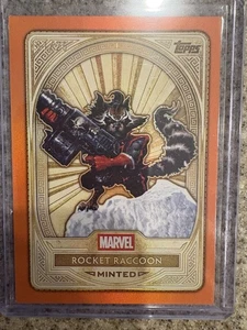 2025 Topps Mint Marvel #99 Rocket Raccoon Naranja/25 Oro Acuñado - Imagen 1 de 2