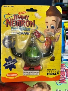 NEW - Vtg 2001 NICKELODEON Jimmy Neutron Key Chain KEYCHAIN - YOKIAN OFFICER HTF - Picture 1 of 2