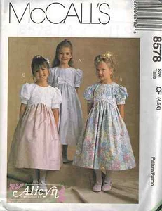 8578 UNCUT McCalls SEWING Pattern Alicyn Exclusive Little Girls Dress Party OOP - Picture 1 of 2