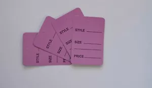 1000 Púrpura Precio de Mercancía Joyería Tienda de Prendas Papel Etiquetas Pequeñas 4.5x2.5cm - Imagen 1 de 1