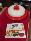 Range Mate Professional Microwave Cookware Grill Steam Red W/Guide EXCELLENT CON