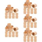 75 Pcs Easter Egg Cup Wood Holder Festival Wood Decor Wooden Eggs Holding Stand