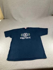 Vintage Y2K Element Shirt Mens XL Blue Skater Skateboard Wind Water Fire Earth - Picture 1 of 22