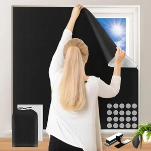 Saudoli 118" x 57" Blackout Curtains for Bedroom - 100% Blackout Window Shades - Picture 1 of 7