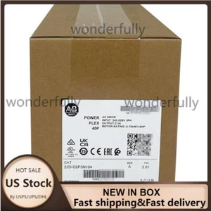 AB 22D-D2P3N104 Series A. PowerFlex 40P 0.75 kW 1HP AC Drive US Free Tax - Imagen 1 de 5