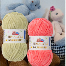 Himalaya Dolphin Baby Chenille Yarn - 100% Polyester 100gr Crochet, Blanket Yarn