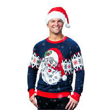 Men's Vintage Laughing Santa Ugly Christmas Sweater