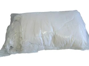 Pure White Micro Fiber With Ruffles Full Size Quilt And 2 Pillow Cases. Open Box - Picture 1 of 3