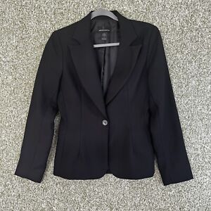 Moda Jacket Womens 4 Black Single Button Shaped Blazer Classic Office Chic