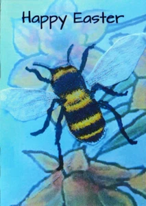 Frohe Ostern "Beschäftigte Biene" Karte 5" x 7" - Bild 1 von 2