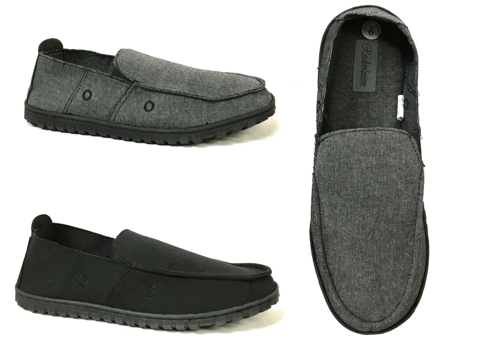 Nuevo Mocasines Clásicos Para Hombre Zapato Sin Cordones Mocasín Lona Goma Parte Inferior Zapato-3030M Foto 1 de 1