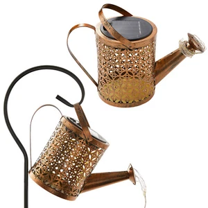 Solar Watering Can Stake Light Warm White String LEDs Garden Decoration Outdoor - Picture 1 of 12