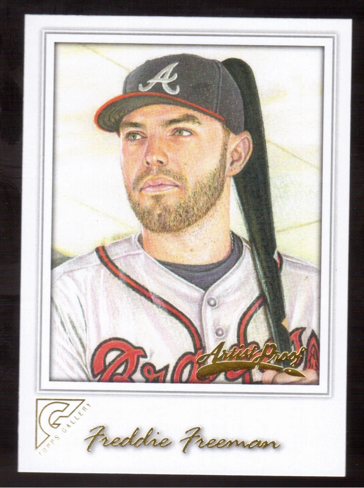 2017 TOPPS GALLERY #80 FREDDIE FREEMAN ARTIST PROOF - Image 1 of 1