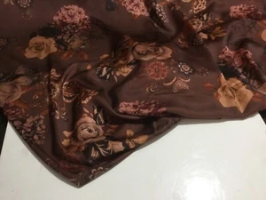 NEW Gorgeous High Class Soft Satin Floral Print Fabric - Picture 1 of 7