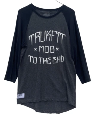 Мужская футболка TrukFit с графическим принтом белая серая черная рукав 3/4 размер L - Изображение 1 из 4