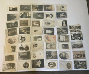 Group of 75 mostly amateur realphoto postcards 1900s-1920s [y4399] - Picture 1 of 3