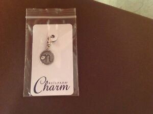 Silpada Retired C2514 Inital N Sterling Silver .925 Charm With CZ New $44