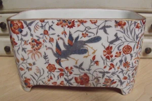 WUNDERSCHÖNER BERNARDAUD LIMOGES 6" GRÜNE KRONENMARKE RECHTECKIGER PFLANZER - Bild 1 von 8