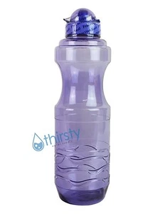 Botella de agua deportiva púrpura policarbonato 1 litro/34 oz jarra Aqua H2O contenedor - Imagen 1 de 1