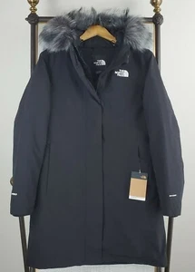 NORTH FACE NEW $350 Womens Size Medium 550 Down Jacket Black Hooded Insulated - Picture 1 of 12