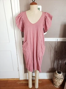 NEU!! Korallenfarbenes Anthropologie Kleid mit Taschen von Daily Practice!! Größe L!! - Bild 1 von 6