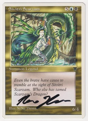 Signed Sivitri Scarzam MP Chronicles Artist NeNe Thomas 1995 MTG Magic Vintage! - Image 1 of 2