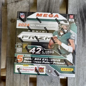 Mega caja de fútbol americano Panini Prizm NFL 2024 sellada de fábrica púlsar verde neón - Imagen 1 de 2