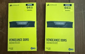 CORSAIR VENGEANCE 64GB (2 x 32GB) DDR5 DRAM, 6600 MHz CMK64GX5M2B6600C32 - Picture 1 of 2