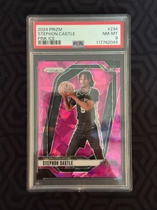 Panini Prizm Pink Ice #234 Stephen Castle Rookie RC 2024 PSA 8 - Imagen 1 de 2