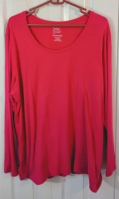 Дамы твердого розовый футболка с длинным рукавом плюс размер 2 X-18/20W-просто мой размер - Изображение 1 из 3