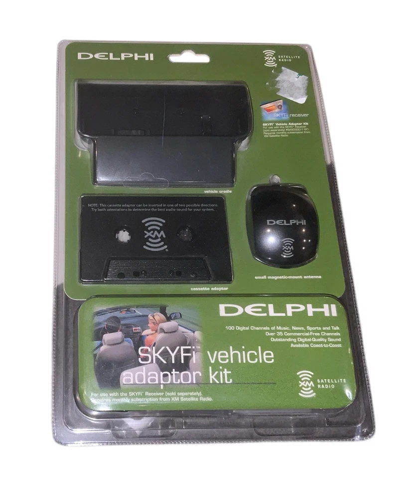 Delphi SKYFi Sa50000 XM Satellite Radio Receiver Vehicle Adapter Kit Set