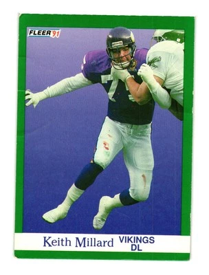 1991 Fleer #287 Keith Millard Minnesota Vikings - Image 1 of 2