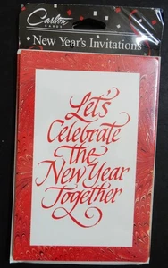 Vintage New Years Party Invitations – 24 Cards with Envelopes in 3 Sealed Packs - Picture 1 of 3
