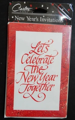 Vintage New Years Party Invitations – 24 Cards with Envelopes in 3 Sealed Packs - Image 1 of 3